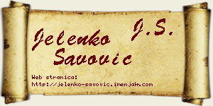 Jelenko Savović vizit kartica